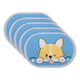 Kuber Industries Bath Mat | PVC Bathroom Mat | Shower Bath Mat | Floor Tub Mat | Diatom Mud Oval Mat | Anti-Skid Shower Bathroom Mat | CF-220818 |Pack of 5| Blue